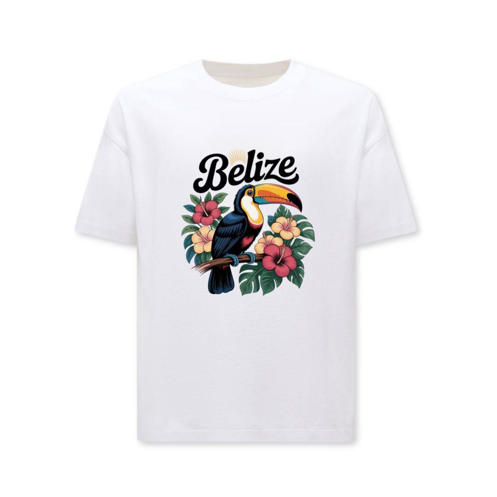 Belize Toucan With Tropical Flowers Vacation Theme T-Shirts