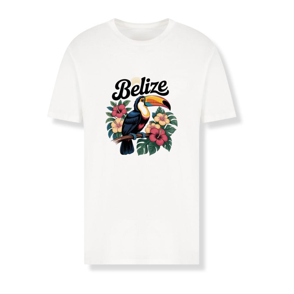 Belize Toucan With Tropical Flowers Vacation Theme T-Shirts