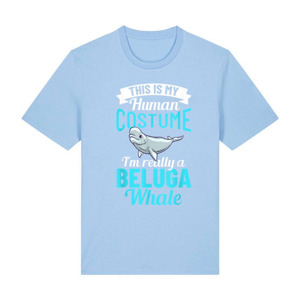 Beluga Whale White Habitat Ocean Cute Funny Whales T-Shirt
