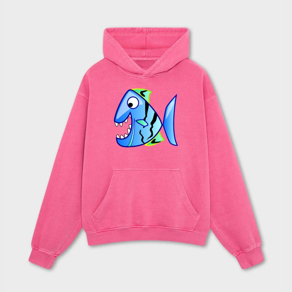 Big-Eyed Blue Fish Hoodies