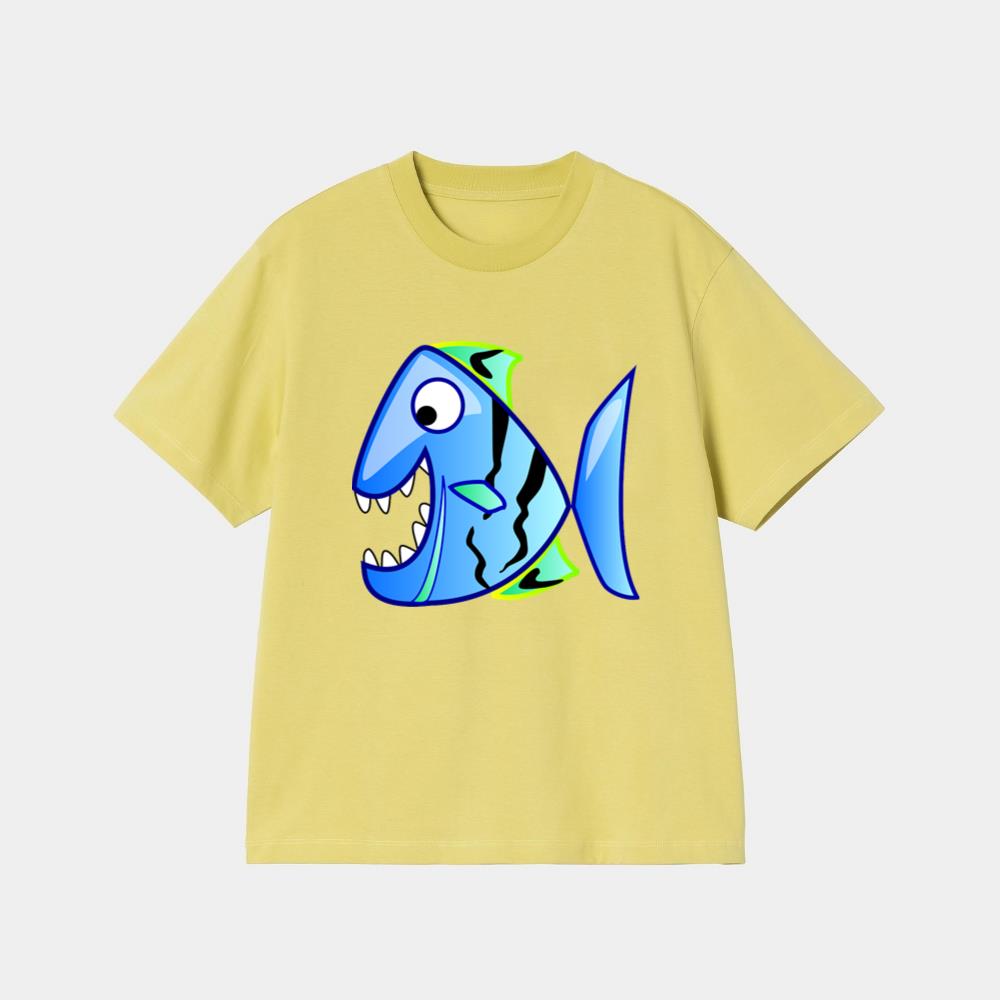 Big-Eyed Blue Fish T-Shirt - Image 3