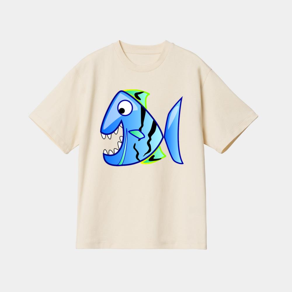 Big-Eyed Blue Fish T-Shirt - Image 4