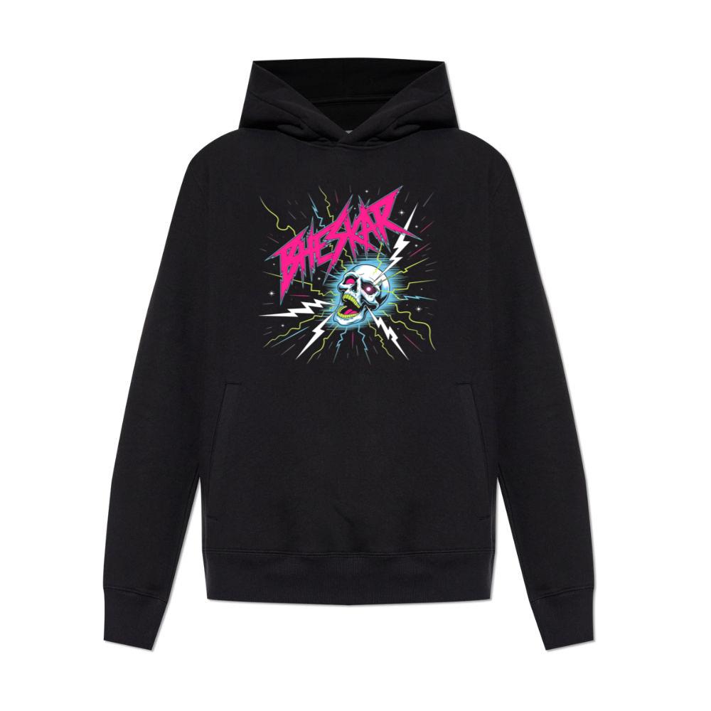 Bizarre Skull Neon Lightning Graphic Hoodies