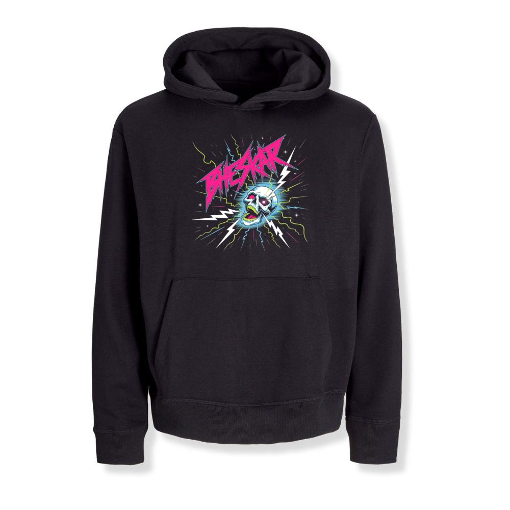 Bizarre Skull Neon Lightning Graphic Hoodies