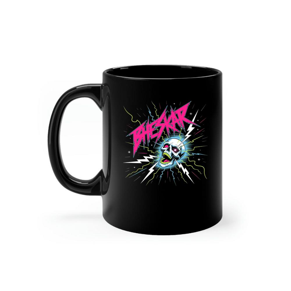Bizarre Skull Neon Lightning Graphic Mug