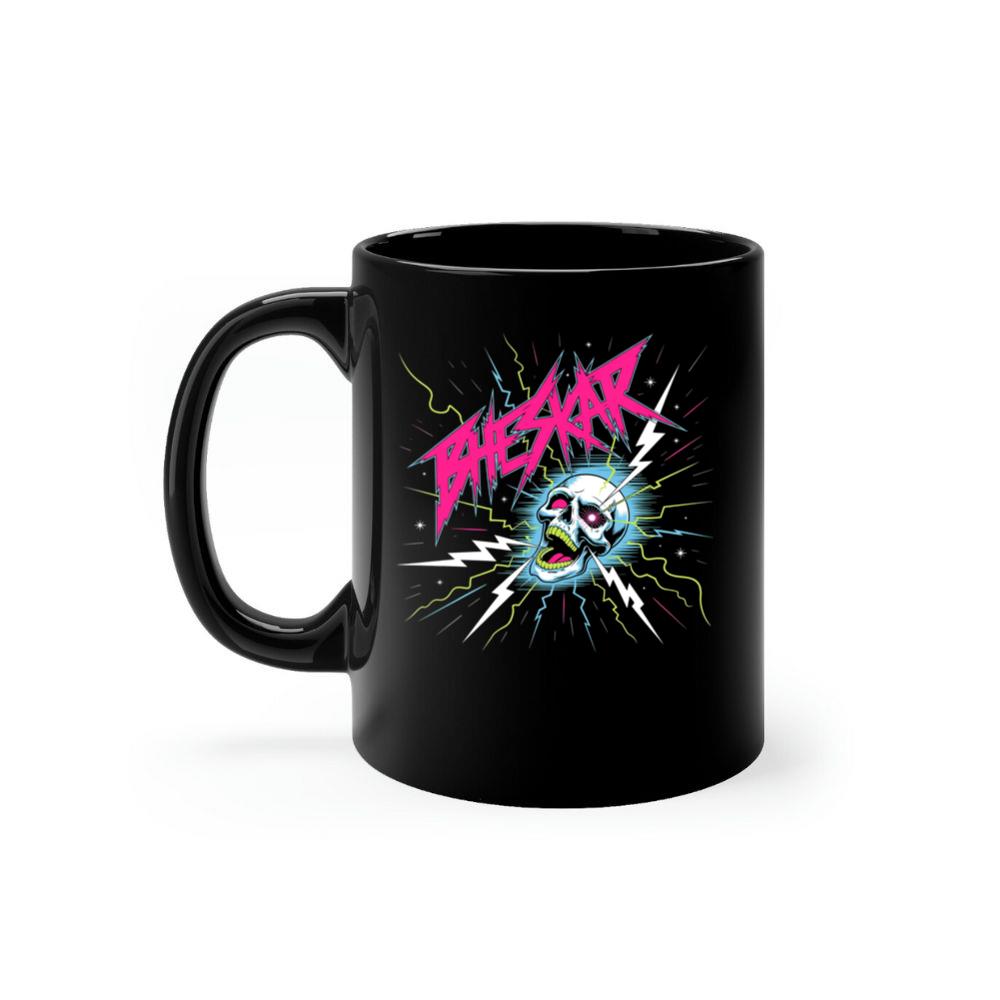 Bizarre Skull Neon Lightning Graphic Mug