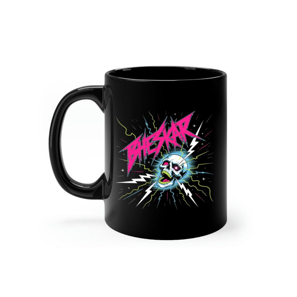 Bizarre Skull Neon Lightning Graphic Mug