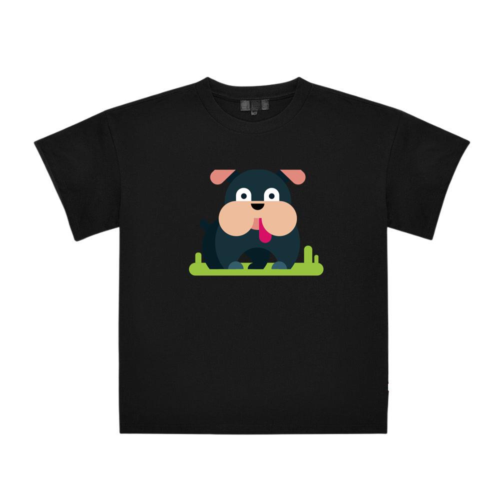 Black Dog with Pink Ears T-Shirts