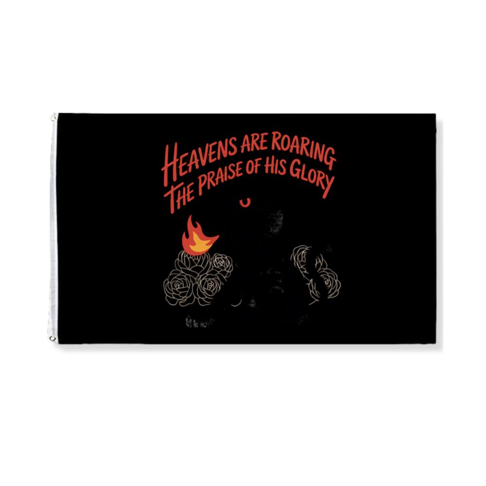 Black Panther Heaven Glory Retro Style Design Flag