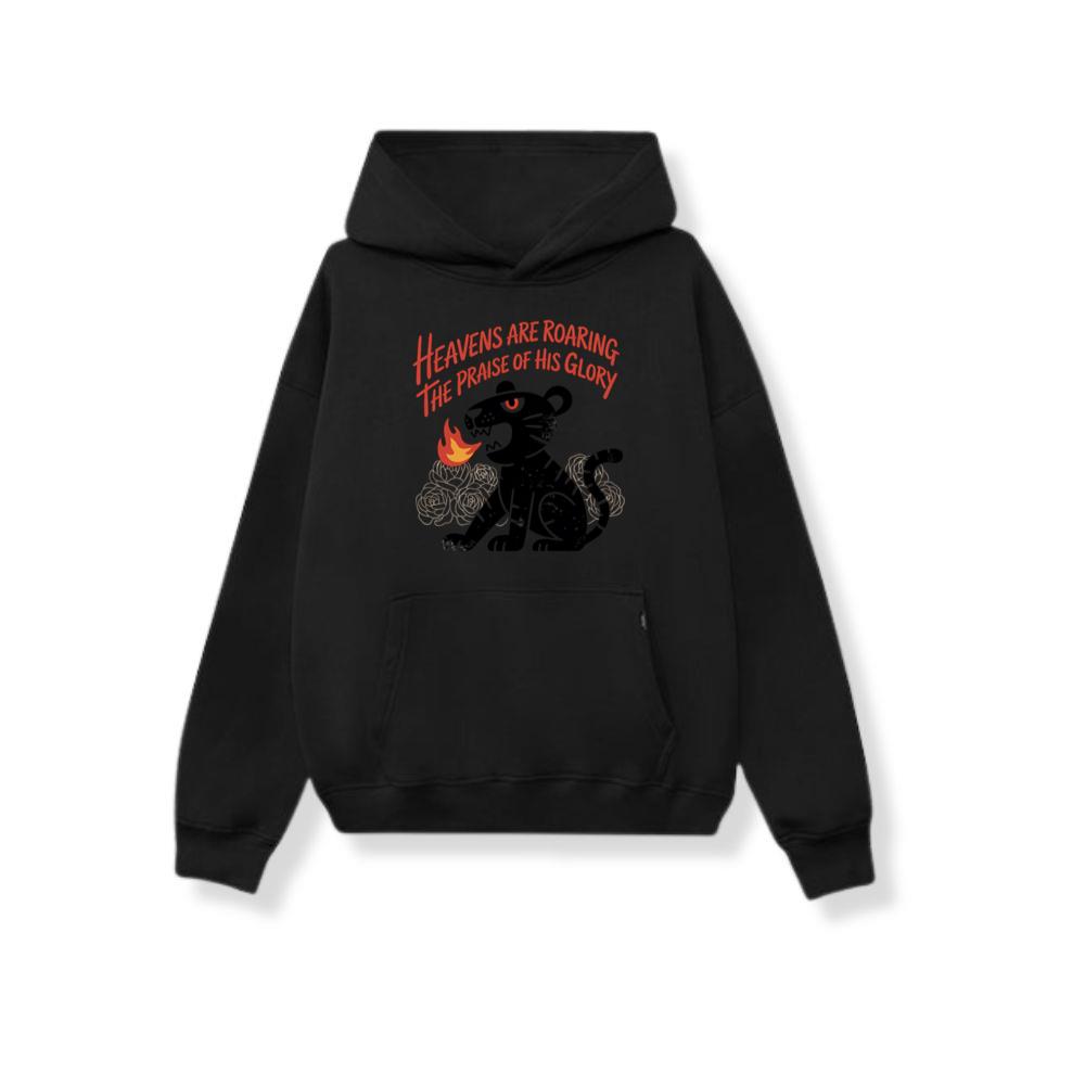 Black Panther Heaven Glory Retro Style Design Hoodie