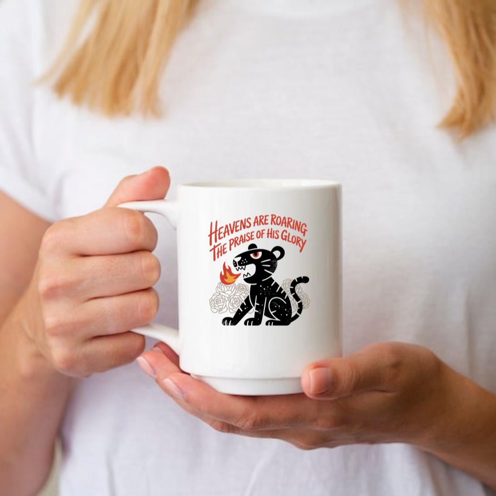 Black Panther Heaven Glory Retro Style Design Mug
