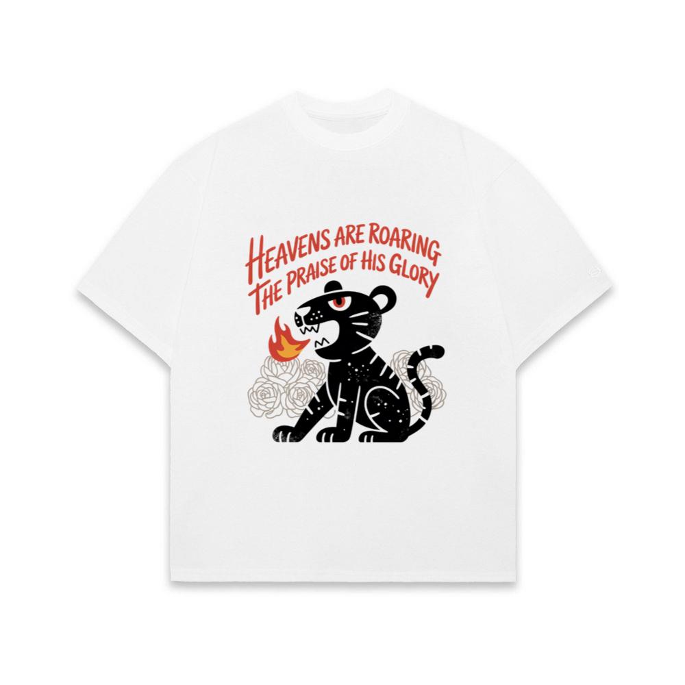 Black Panther Heaven Glory Retro Style Design T-Shirt