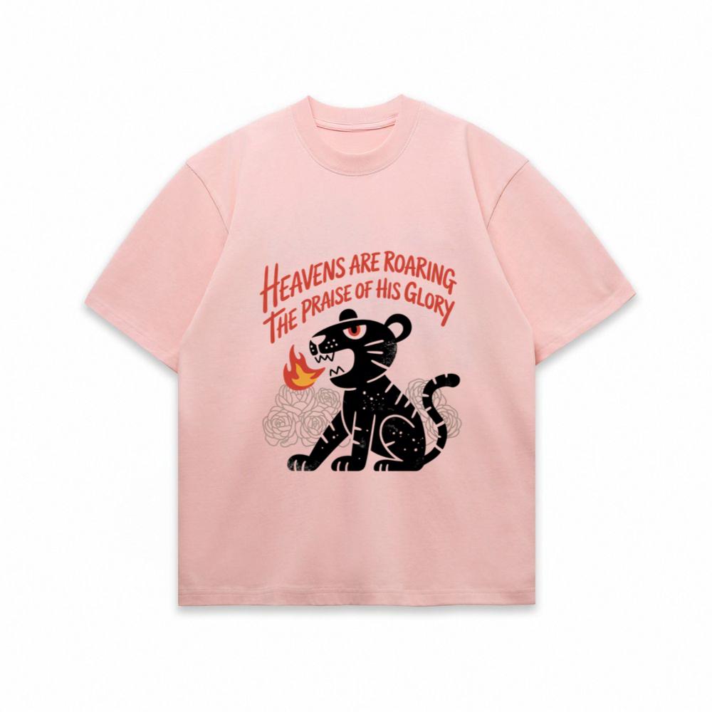 Black Panther Heaven Glory Retro Style Design T-Shirt