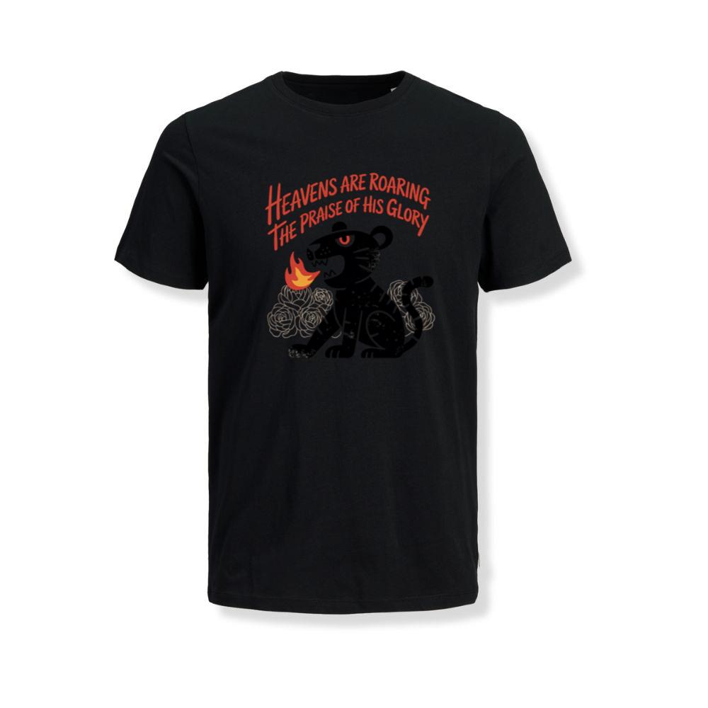 Black Panther Heaven Glory Retro Style Design T-Shirt