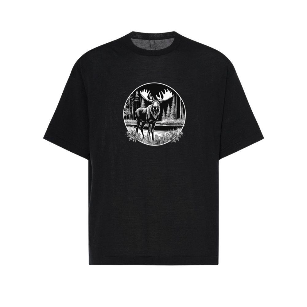 Black White Deer Environment TShirts Shopolaty
