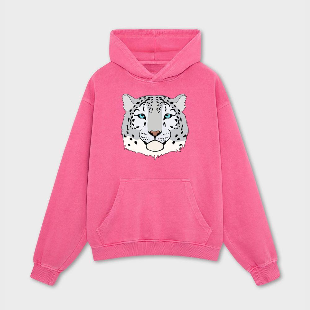 Blue-Eyed Snow Leopard Stares Hoodies