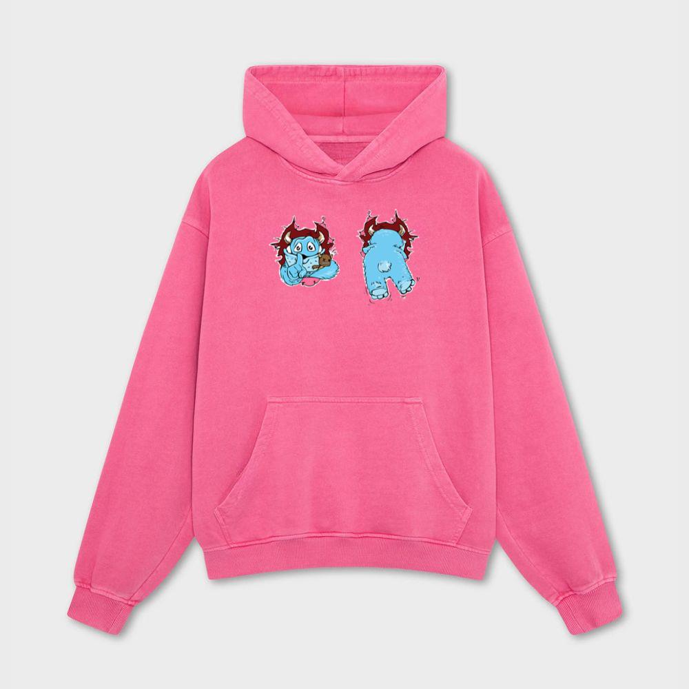 Blue Monster Front Back Hoodies