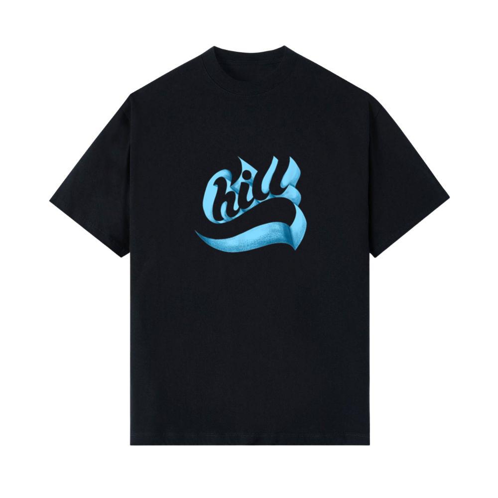 Blue One Chill Blue Color Graphic T-Shirt