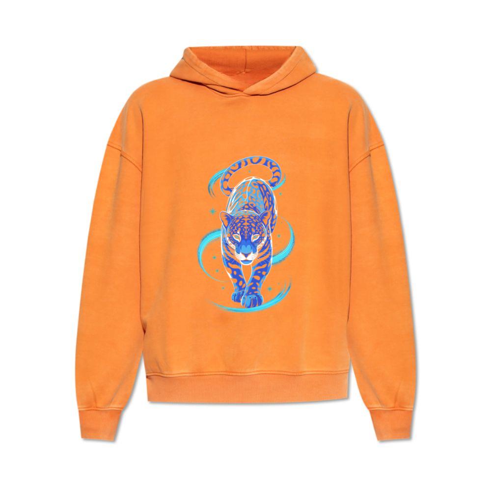Blue Panther Spirit Animal Neon Cat Graphic Hoodies