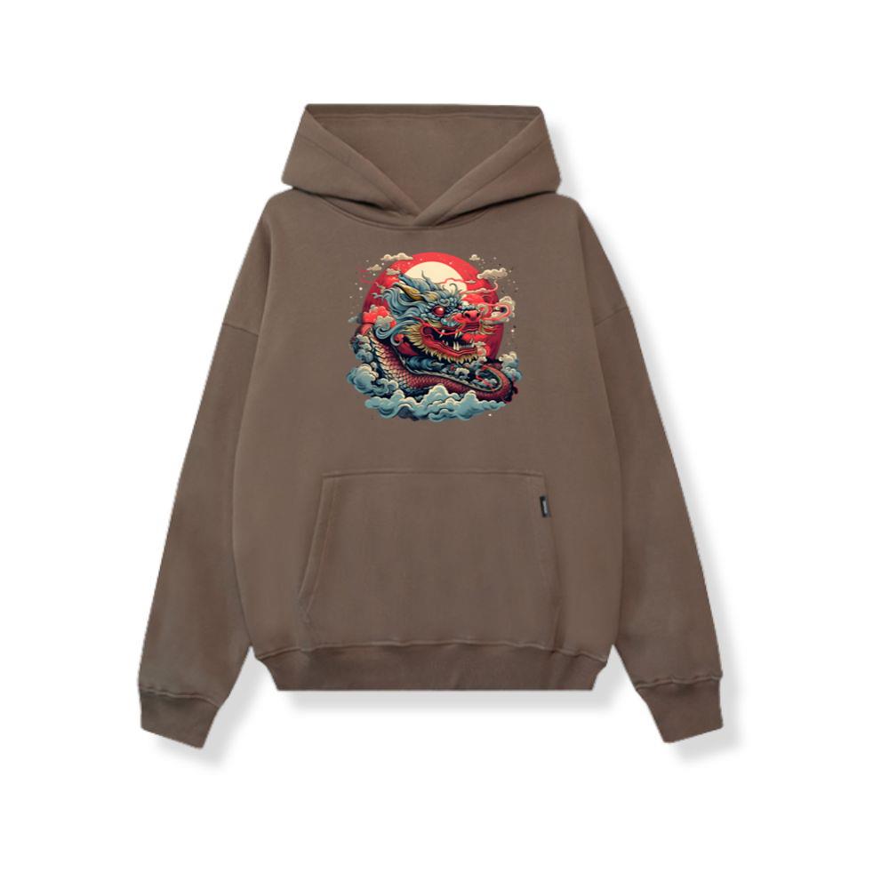 Blue Pearl Dragon Japanese Sea Waves Fantasy Hoodies