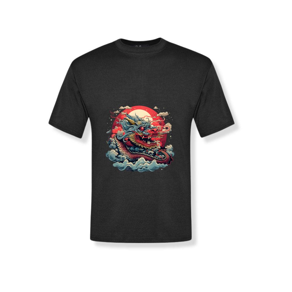 Blue Pearl Dragon Japanese Sea Waves Fantasy T-Shirts