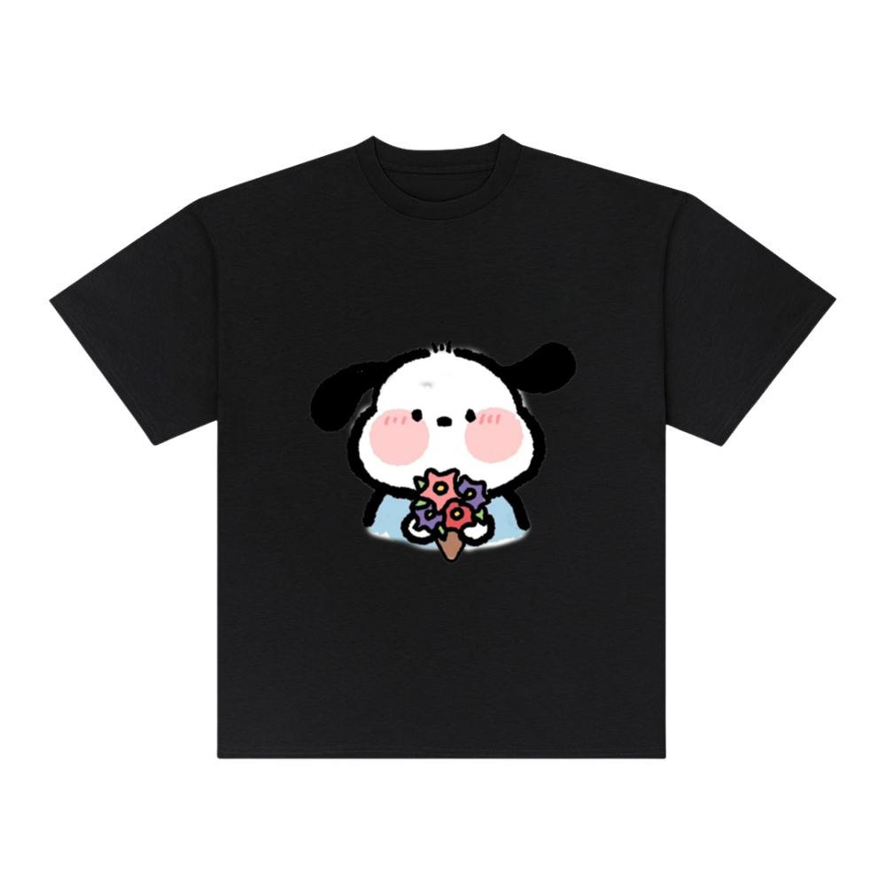 Blushing Puppy with Flowers T-Shirts