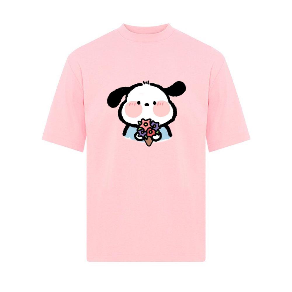 Blushing Puppy with Flowers T-Shirts