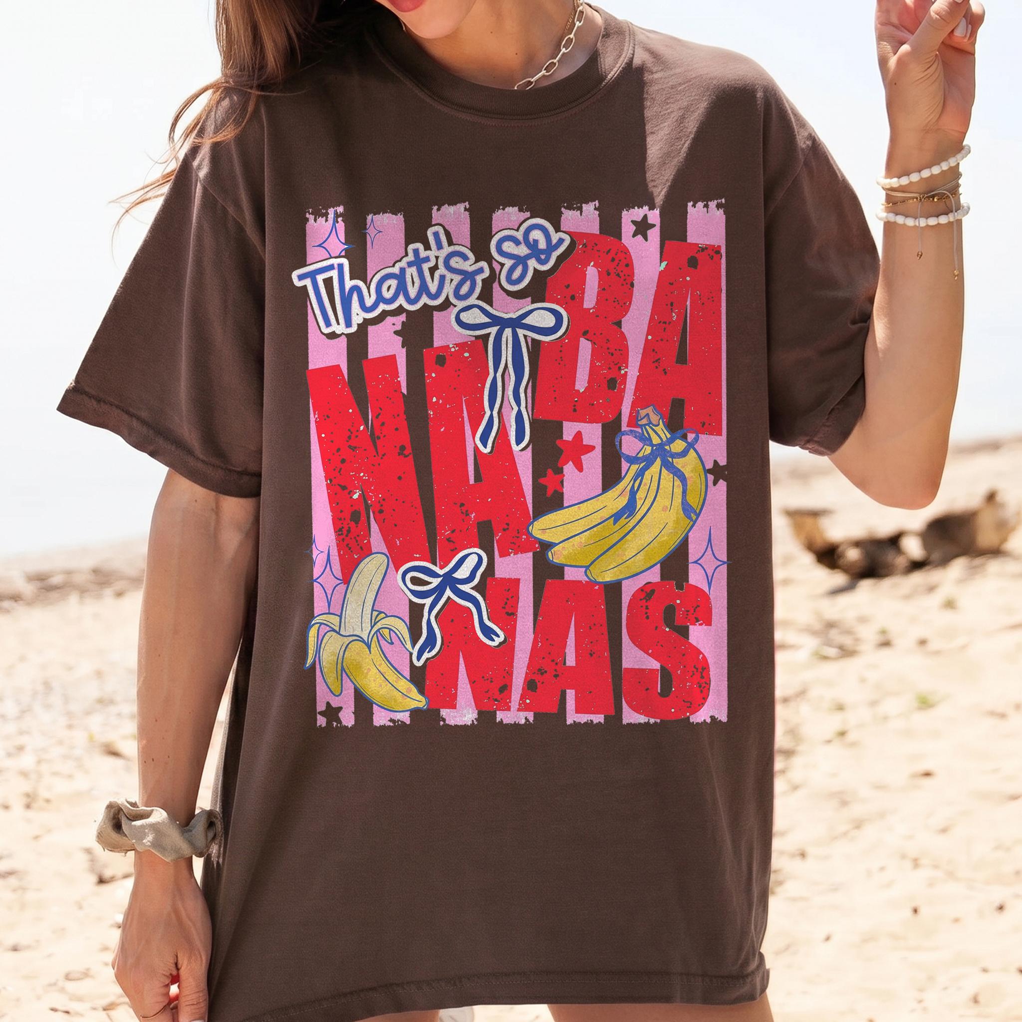BojjiCo That's So Banana Summer Coquette Bow Graphic T-Shirt Cute Pink Yellow Aesthetic Oversized Tee For Women Trendy Summer Beach Vacation Outfit Y2K Casual Short Sleeve White Cotton Top Girls - Image 2