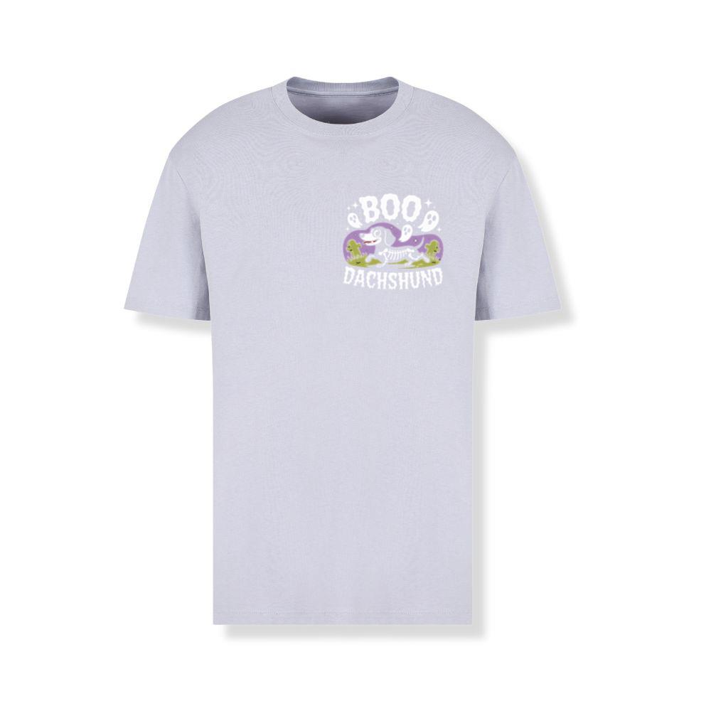 Boo Dachshund Skeleton Dog Halloween Cartoon Design T-Shirts - Image 2