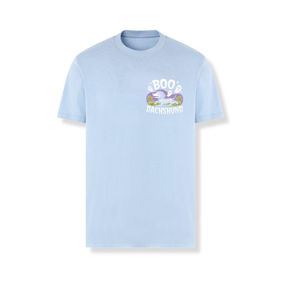 Boo Dachshund Skeleton Dog Halloween Cartoon Design T-Shirts