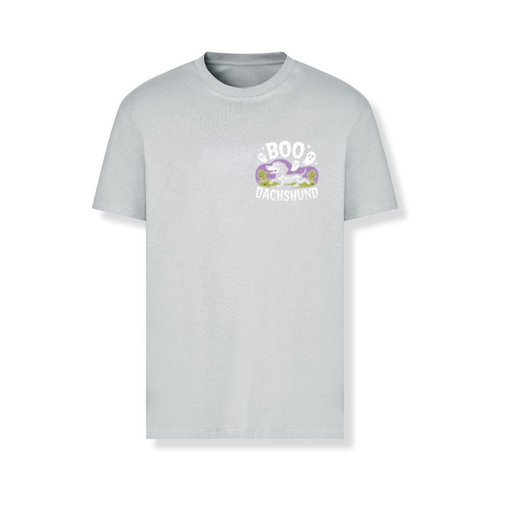 Boo Dachshund Skeleton Dog Halloween Cartoon Design T-Shirts - Image 3