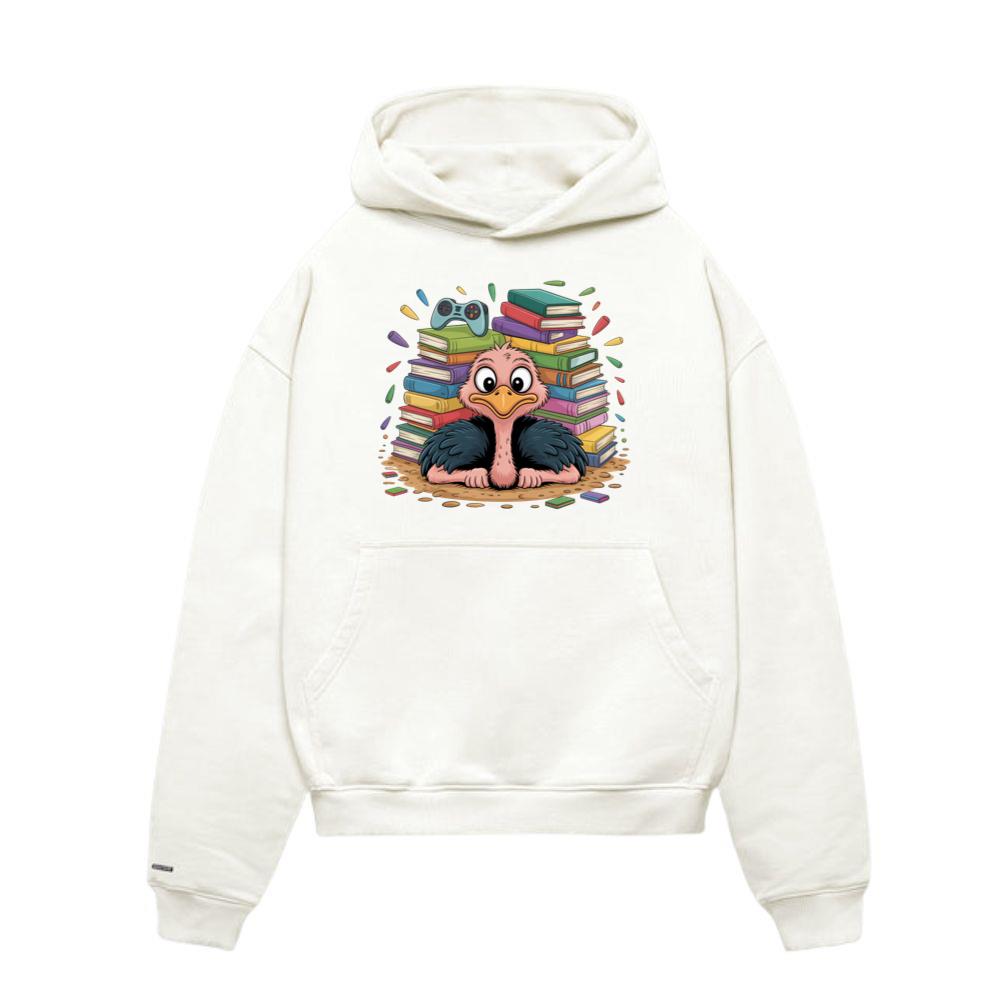 Book Lover Ostrich Surrounded By Reading Books Hoodies