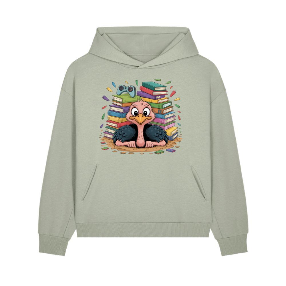 Book Lover Ostrich Surrounded By Reading Books Hoodies