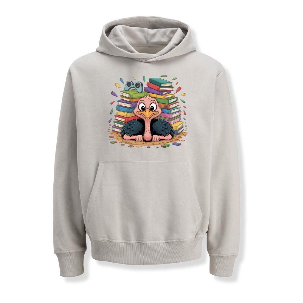 Book Lover Ostrich Surrounded By Reading Books Hoodies