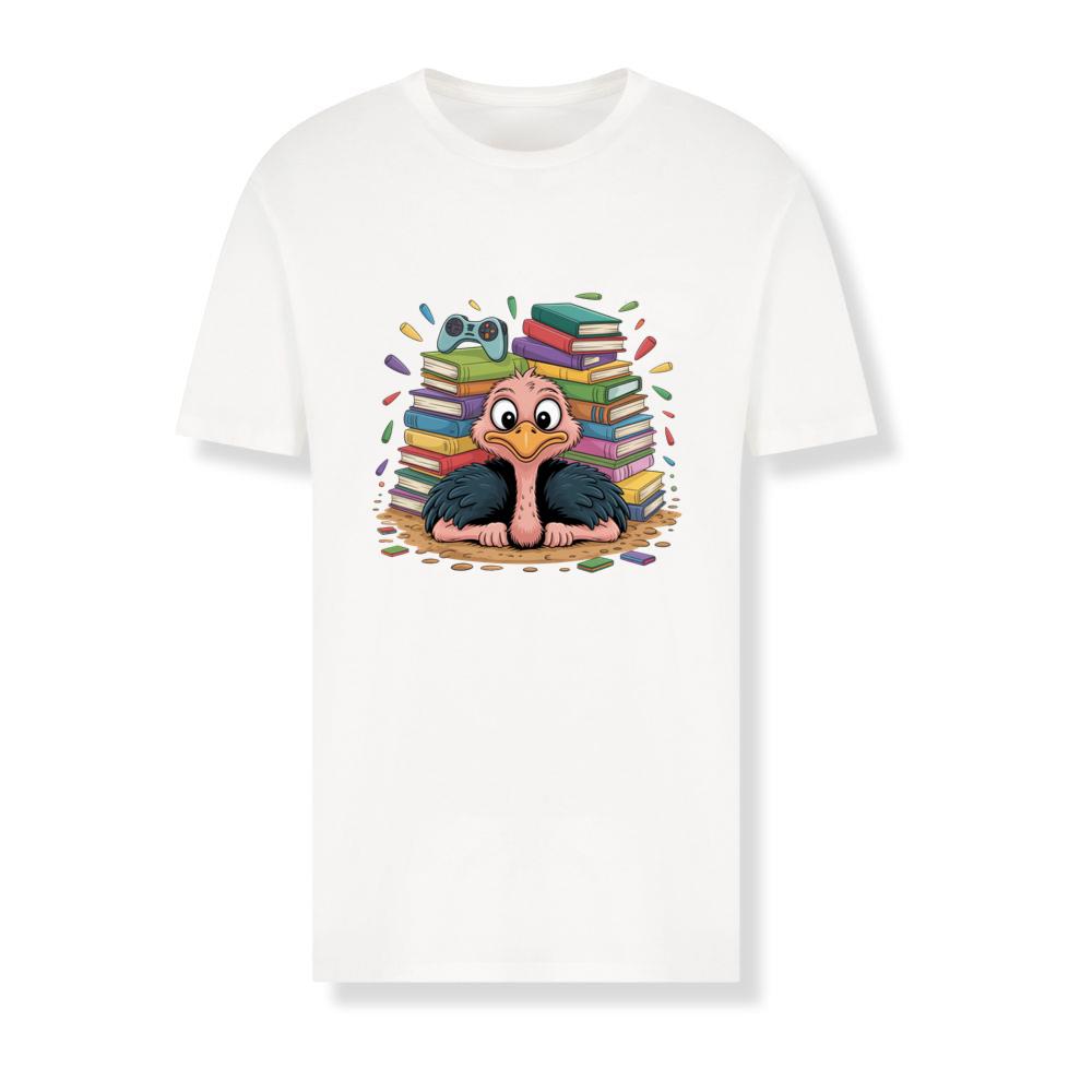 Book Lover Ostrich Surrounded By Reading Books T-Shirts