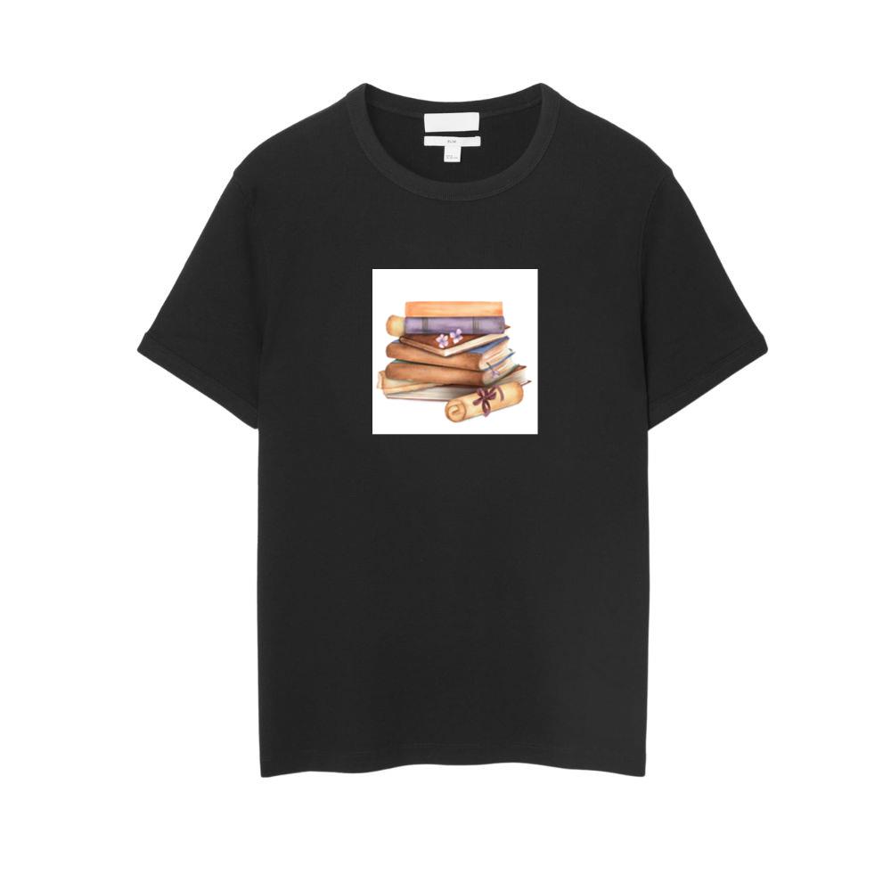 Books and Scroll with Flowers T-Shirts