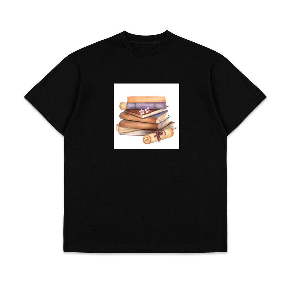 Books and Scroll with Flowers T-Shirts