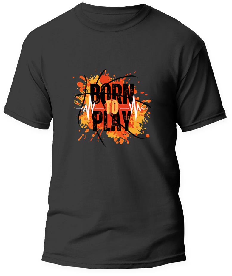 Born To Play Basketball Cool Graphic Art Unisex Top T-Shirt