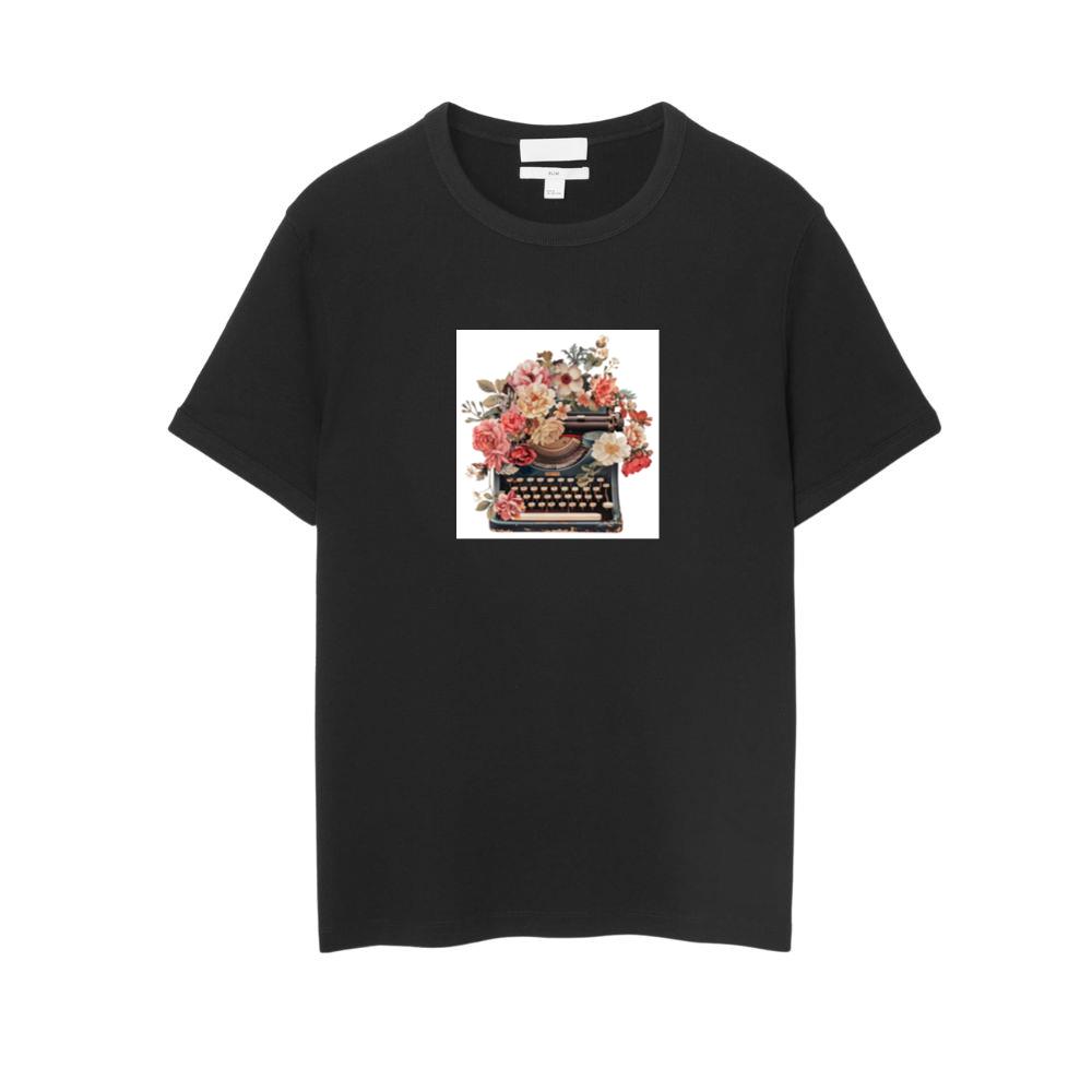 Botanical Illustration of Typewriter and Blooms T-Shirts