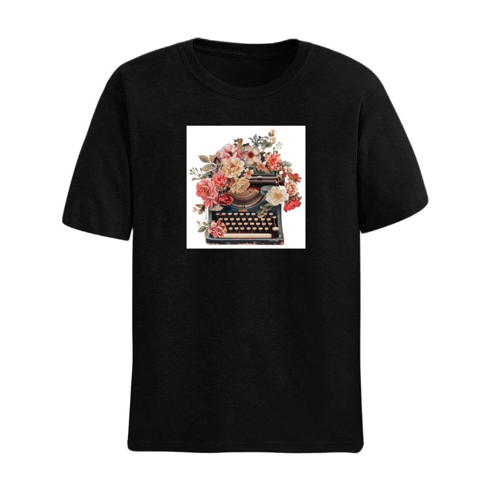 Botanical Illustration of Typewriter and Blooms T-Shirts