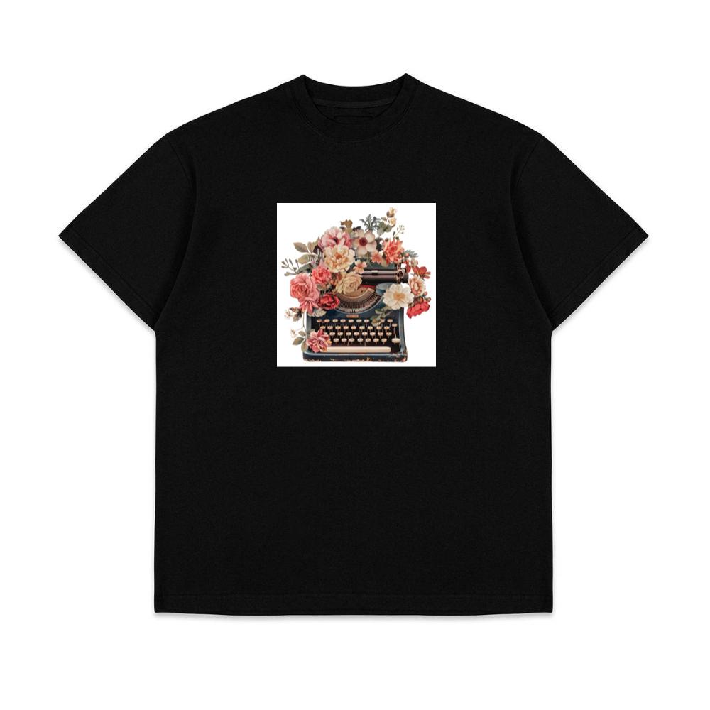 Botanical Illustration of Typewriter and Blooms T-Shirts