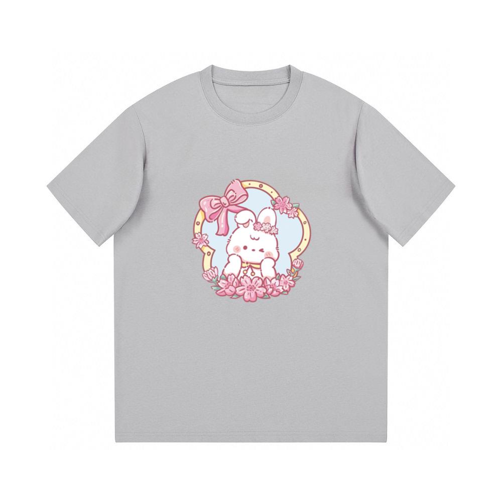 Bow and Blossom Bunny TShirts Vibesline