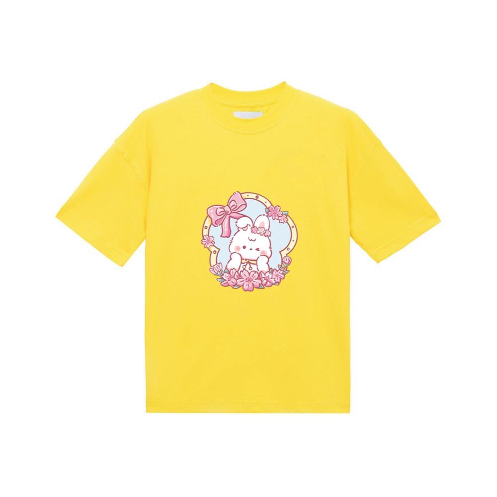 Bow and Blossom Bunny TShirts Zaidstore