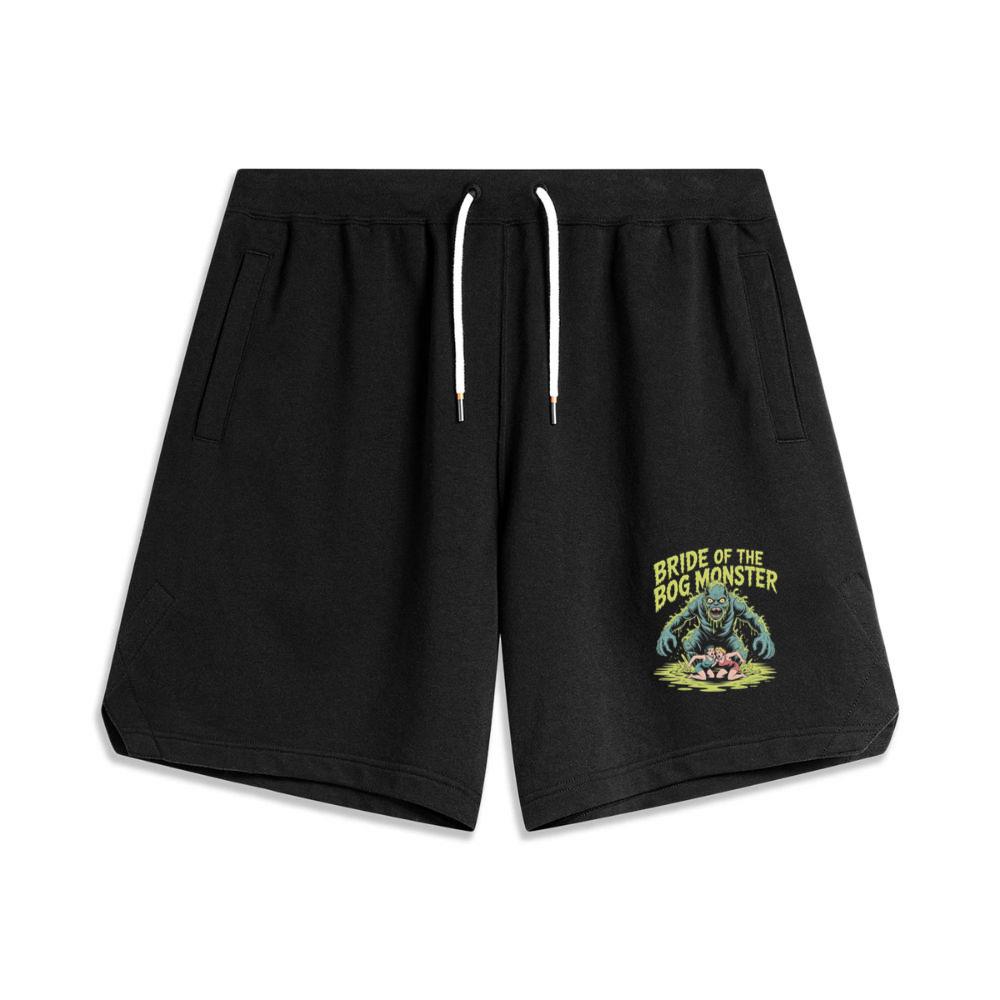 Bride of the Bog Monster Horror Retro Graphic Men's Basketball Shorts