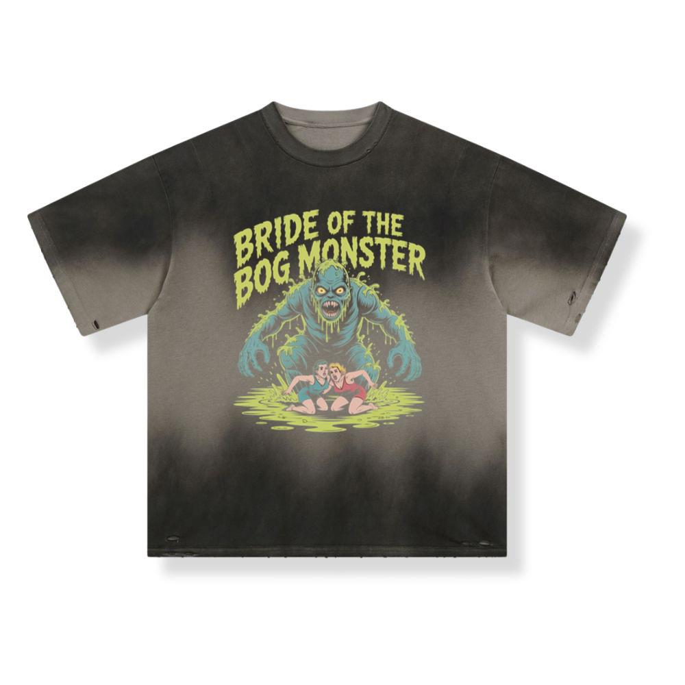 Bride of the Bog Monster Horror Retro Graphic T-Shirt - Image 3
