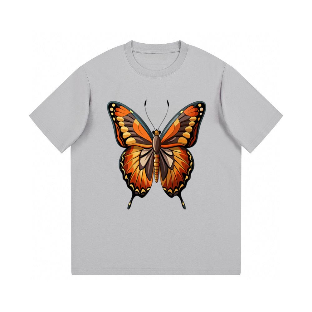 Bright Orange Cartoon Butterfly TShirts Teeclips