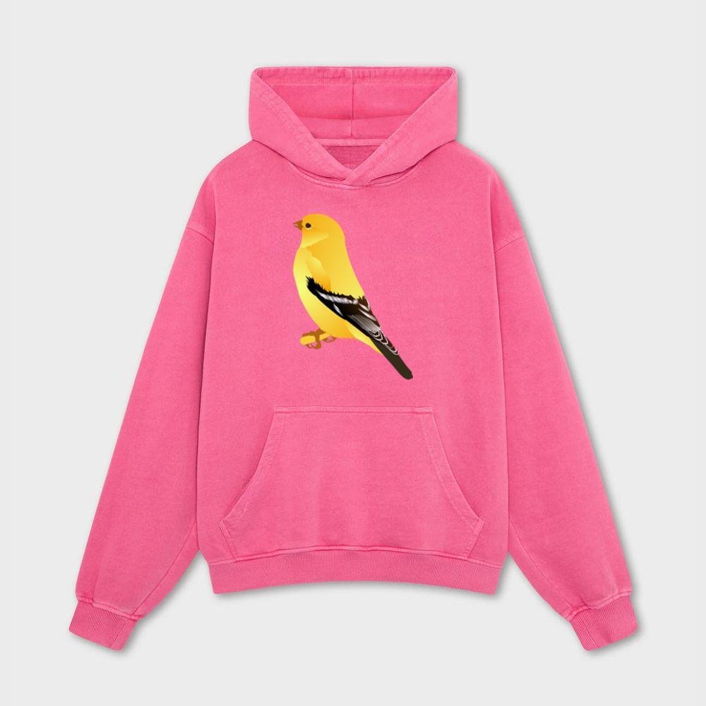 Bright Yellow Songbird On Branch Hoodies
