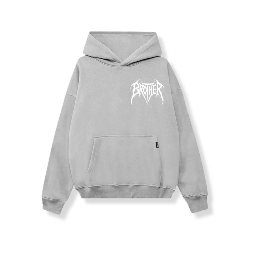 Brother Gothic Typography Logo Hoodie
