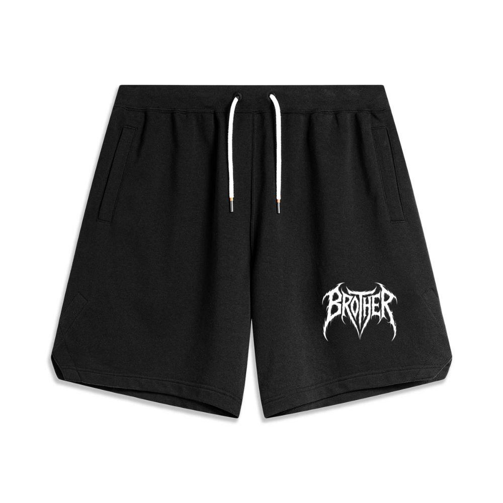 Brother Gothic Typography Logo Men's Basketball Shorts