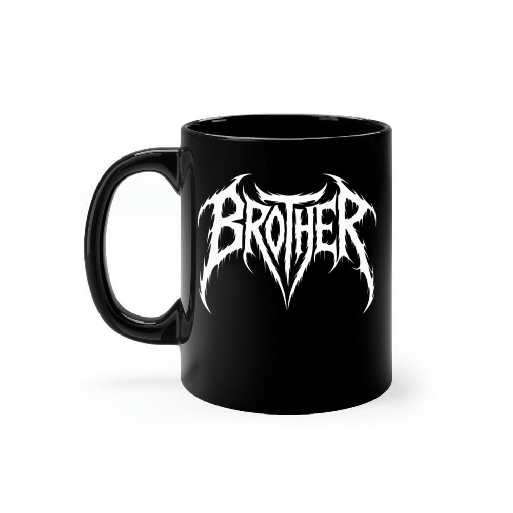 Brother Gothic Typography Logo Mug